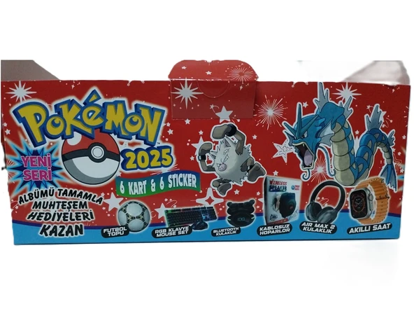 Hayal Sepeti Pokemon Yeni BÜYÜK Kutu 2025 288 kart + 288 sticker  Orjinal Oyun Kartı 288 Adet - 8