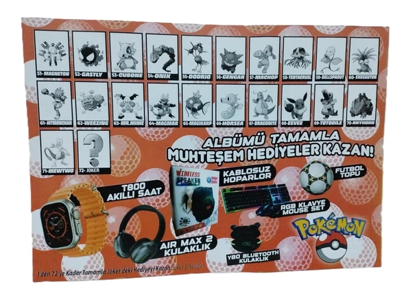 Hayal Sepeti Pokemon Yeni BÜYÜK Kutu 2025 288 kart + 288 sticker  Orjinal Oyun Kartı 288 Adet - 5