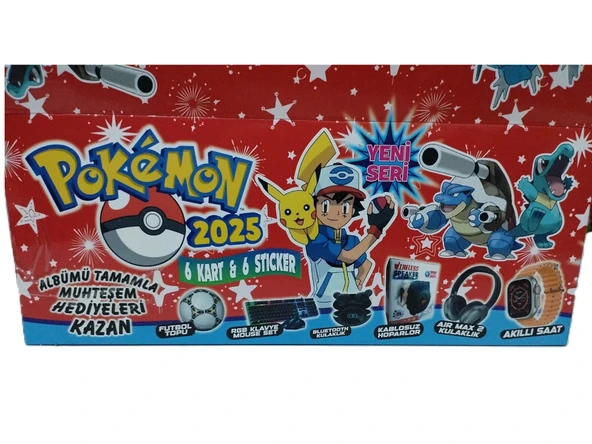 Hayal Sepeti Pokemon Yeni BÜYÜK Kutu 2025 288 kart + 288 sticker  Orjinal Oyun Kartı 288 Adet - 7