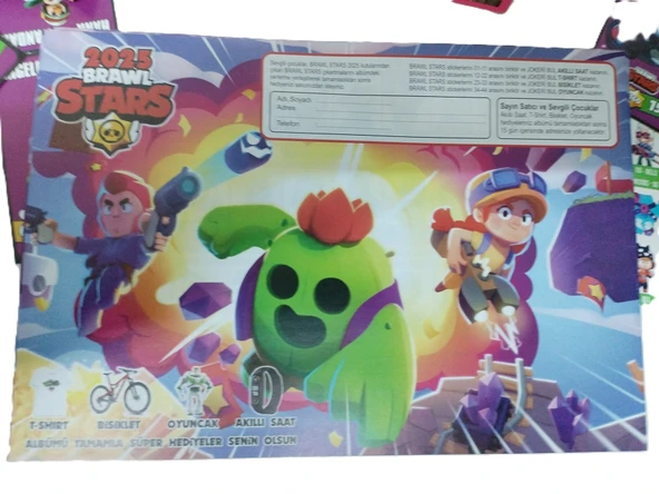 Hayal Sepeti 360 KART+ 60 STİCKER Brawl Stars 2025 Yeni BÜYÜK KUTU TÜM SERİ - 8