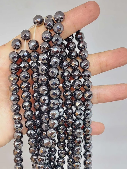 Hematit Taşı Faset Kesim Dizi 8mm (55698) ürün görseli