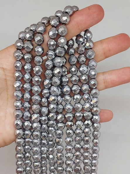 Hematit Taşı Faset Kesim Dizi 8mm (55694) ürün görseli