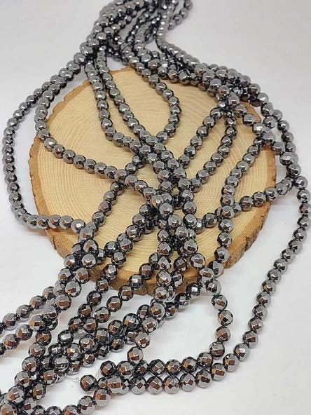 Hematit Taşı Faset Kesim Dizi 8mm (55698) - Resim 3