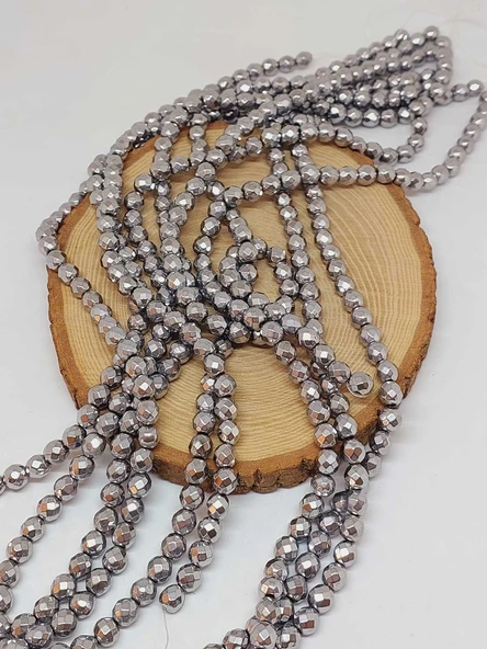 Hematit Taşı Faset Kesim Dizi 8mm (55694) - Resim 3