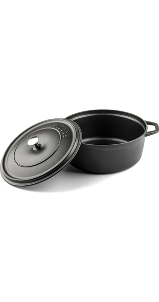 Hosse Demir Döküm 28 cm Derin Tencere - Siyah - HS Y DT 28 - 2