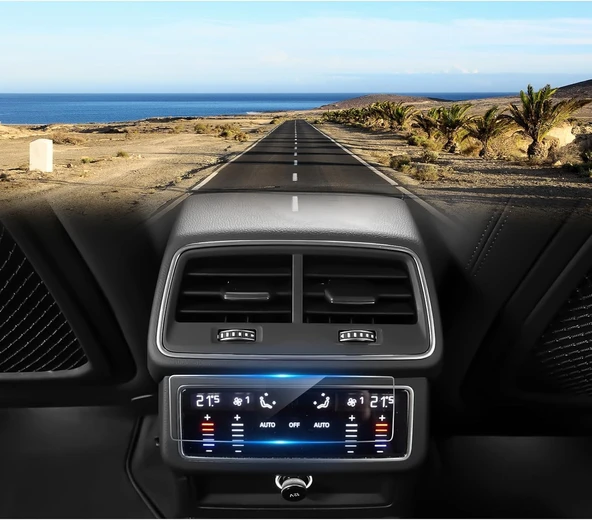 Audi A6 2019-2024 Model Alt Üst Multimedya ve Klima Kontrol Uyumlu 3 Parça 9H Nano Ekran Koruyucu - 3