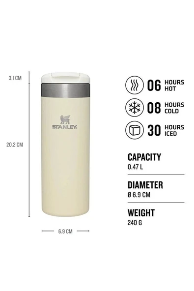 Stanley The Aerolight™ Transit Mug 0.47l / 16oz Cream Metallic Termos - 2