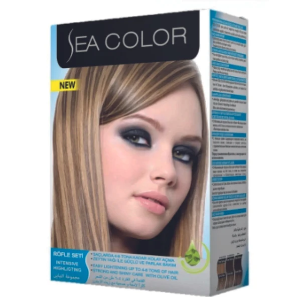 SEA COLOR Krem Saç Boyası Röfle Seti + Boyama Seti