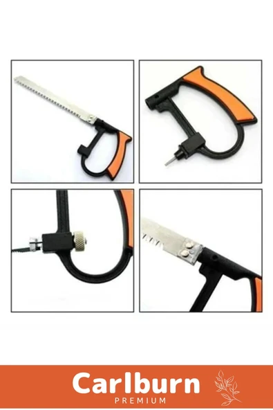 Özel Üretim Ayarlanabilir Güçlü 4 Yedek Bıçaklı Boru Demir Ağaç Metal 7 Parça Hobi Kıl Testere Seti - 3