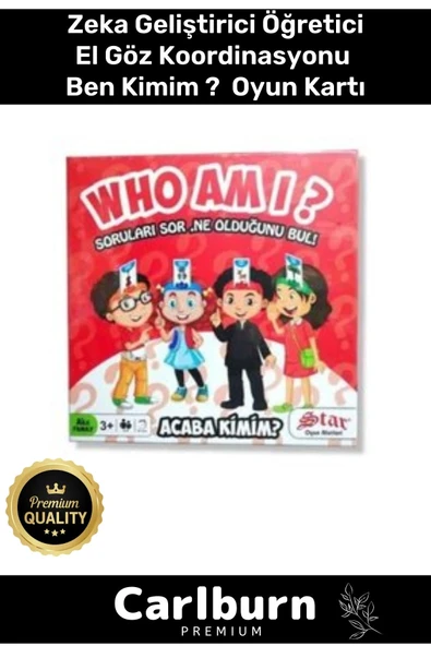 Premium Eğitici Zeka Geliştirici Öğretici Eğlence Aile Parti Acaba Kimim ? Mini Kart Oyunu