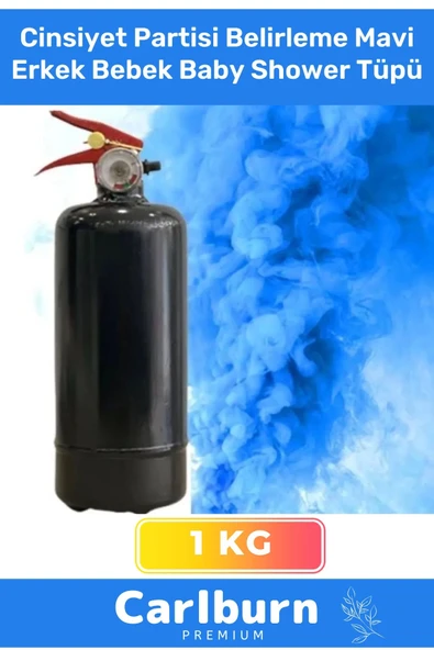 Premium Ambalajı Yazısız İbaresiz 1 Kg Cinsiyet Partisi Belirleme Mavi Erkek Bebek Baby Shower Tüpü