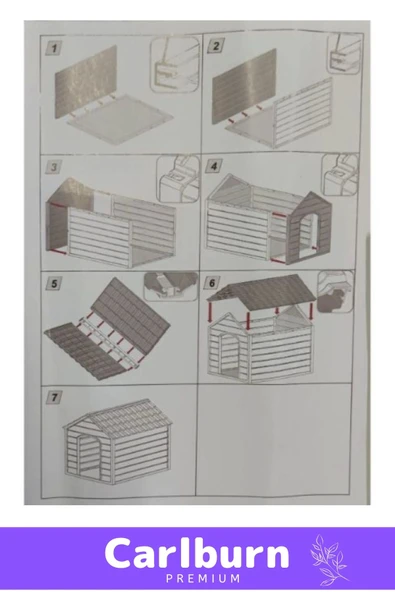 Özel Üretim Portatif Demonte Kolay Kurulum Taşınabilir Bahçe Ev Yazlık Evcil Hayvan Köpek Kulübesi - 4