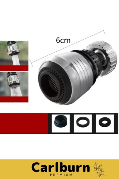 Paslanmaz Mutfak Banyo Lavabo Dayanıklı 360° Dönebilen Su Tasarruflu 2 Modlu Kısa Musluk Başlığı - 4