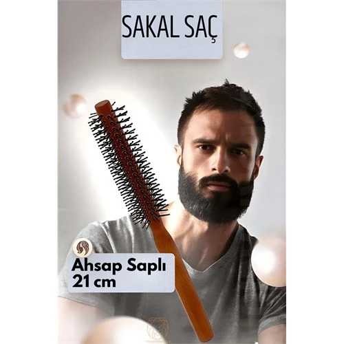 ModaCar Sakal Fırçası Saç Fırçası ve Fön Fırçası Ahşap Saplı ürün görseli 1