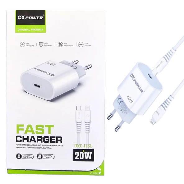 OXpower IPHONE ŞARJ ADAPTÖRÜ VE DATA KABLOSU TYP-C TO LİGHTNİNG 20W - 2
