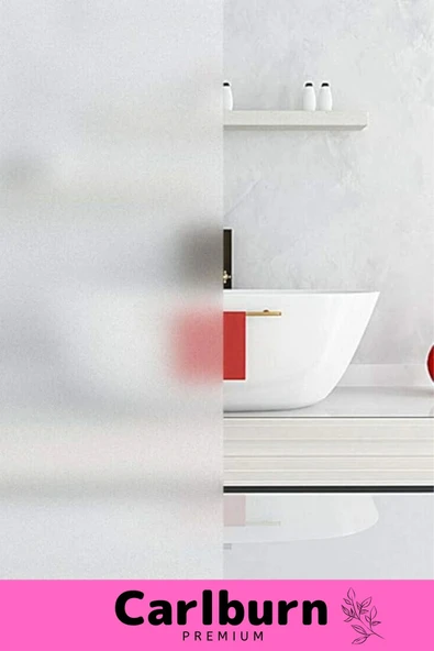 Özel Üretim İç Göstermeyen Yapışkan İz Bırakmaz UV Engelleyici Buzlu Cam Filmi 2 Metre x 60 Cm - 2