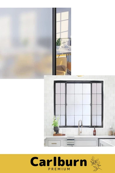 Özel Üretim İç Göstermeyen Yapışkan İz Bırakmaz UV Engelleyici Buzlu Cam Filmi 5 Metre x 60 Cm - 2