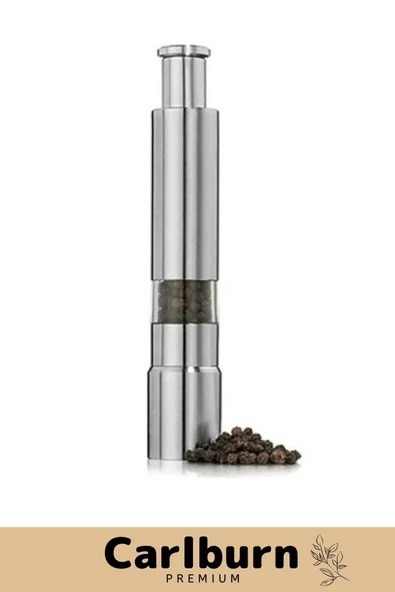 Premium Paslanmaz Çelik Tuz Biber Mutfak Otel Kafe Tohum Otomatik Basmalı Pilli Baharat Öğütücü - 4