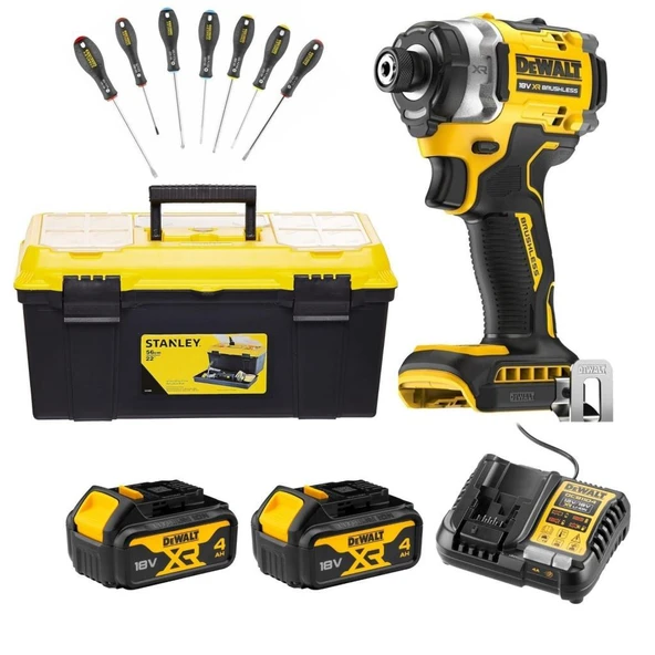 Dewalt XR PREMIUM Kömürsüz Akülü Darbeli Vidalama Seti 282Nm DCF860N-XJ 2x4 Amper