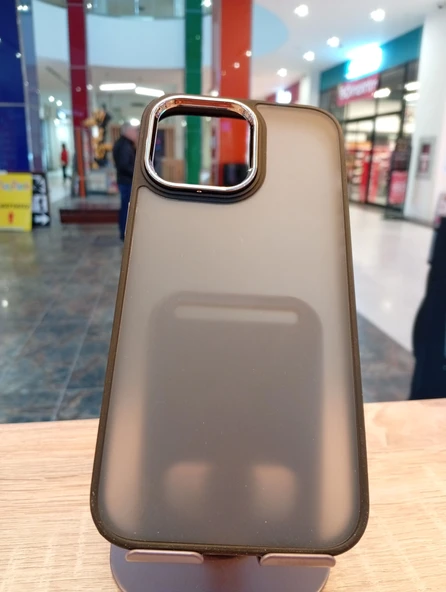 İPhone 15 Pro Max Uyumlu Siyah Hux Kapak Darbe Korumalı Arkası Şeffaf Kılıf - 3