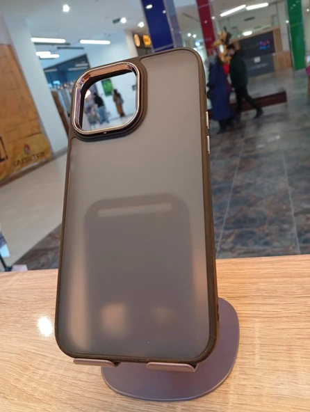 İPhone 15 Pro Max Uyumlu Siyah Hux Kapak Darbe Korumalı Arkası Şeffaf Kılıf - 1