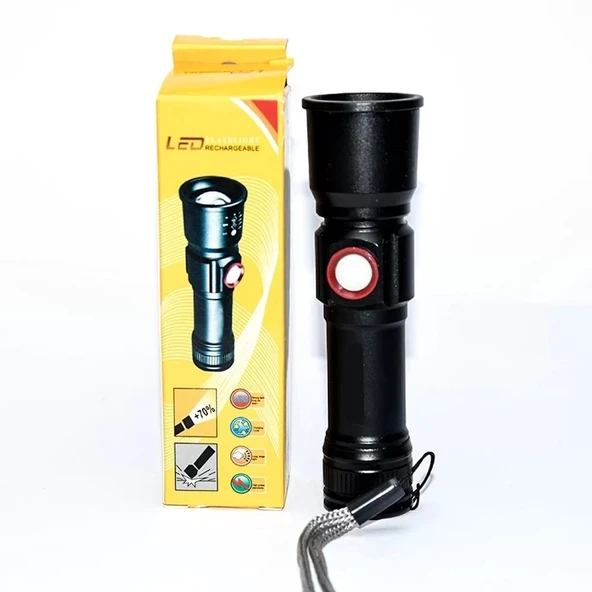 Xml-2 Led 1.000 Lümen Usb Şarjlı El Feneri Wt-611 - 4