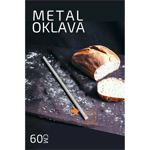 ModaCar Metal Oklava 60 cm Hamur Açma Oklavası