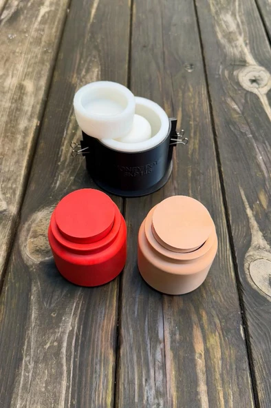 HONEY POT Kapaklı Kasnaklı Silikon Kap Kalıbı - 2