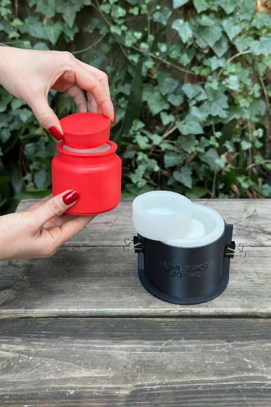 HONEY POT Kapaklı Kasnaklı Silikon Kap Kalıbı