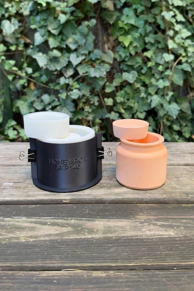 HONEY POT Kapaklı Kasnaklı Silikon Kap Kalıbı - 4