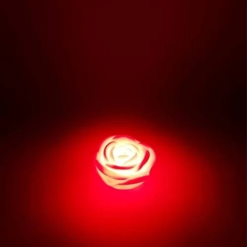 Led Işıklı Gül Mum - 2