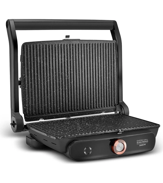 Gastro Grill Glass Premium Tost Makinesi Black Copper 2400 W - 3
