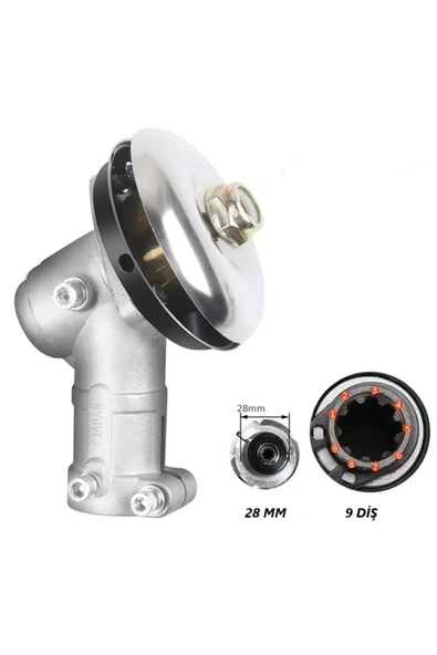 prc çin Motorlu Tırpan Redüktör Dişli Gurubu 9 Diş Frezeli 28 mm çin modellere uyumludur