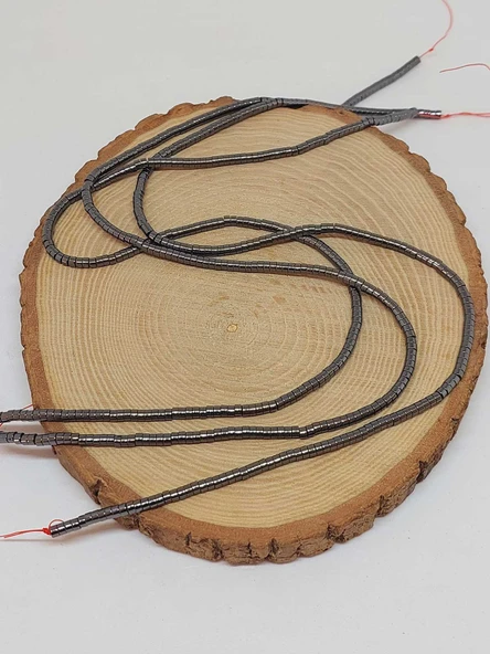 Hematit Taşı Silindir Şekilli 2*3mm Dizi (56070) - Resim 3