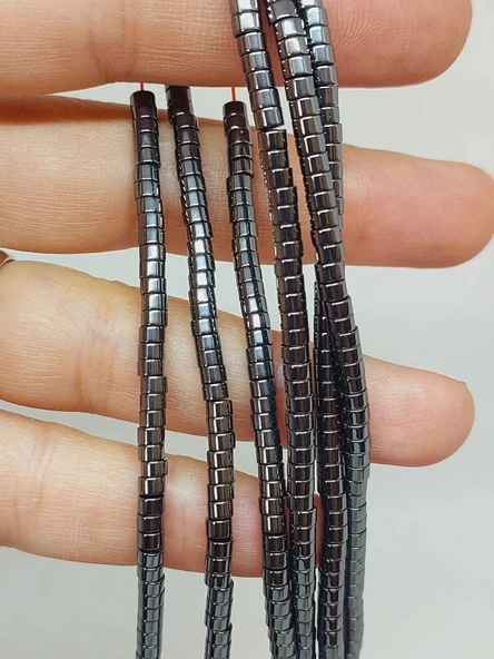 Hematit Taşı Silindir Şekilli 2*3mm Dizi (56070) ürün görseli 1