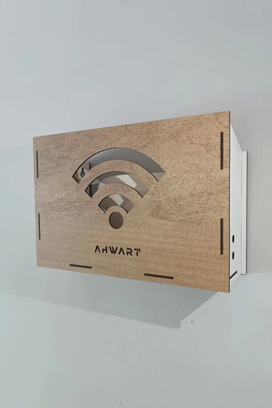 Dekoratif Ahşap Modem Saklama Kutusu Modem Rafı