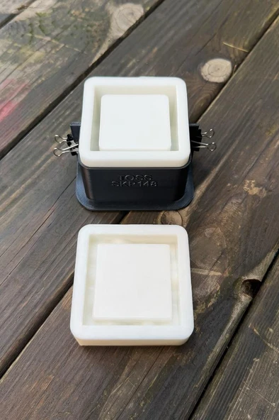 TOSS Kapaklı Kasnaklı Silikon Kap Kalıbı - Resim 7