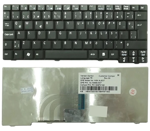 Acer ZG5 KBINT00668 Notebook Klavyesi - Siyah - TR - 1