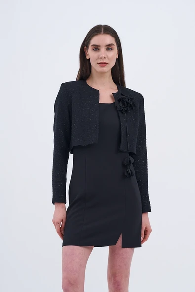 Trend Kadın Modern ve Şık Ceket ve Elbise Kombini - 7