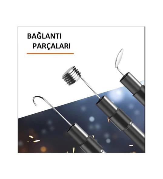 Apprise HK-319 Ekranlı 1080P Endoskop Yılan Kamera Çift Lensli Sert Kablo 10 Metre - 4