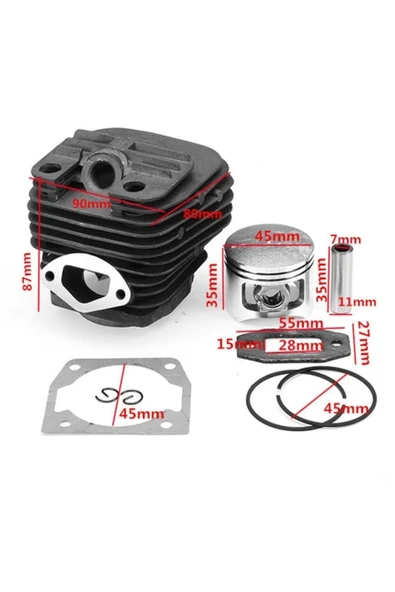 Motorlu Testere Çin Grubu Silindir Piston Seti (45 Mm.) - Resim 5