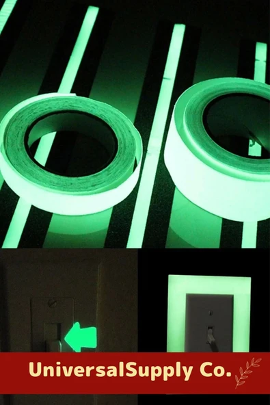 Özel Üretim Suya Dayanıklı Karanlıkta Işık Veren Merdiven Ev Bahçe 4 Metre Fosforlu Yeşil Şerit Bant - 5