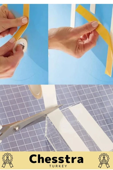 Uzun Ömürlü Süngerli Ultra Yapışkan İç Dış Mekan Çok Amaçlı Çift Taraflı 10 Metre Köpük Bant 2 Adet - Resim 3