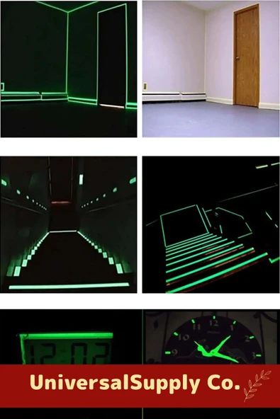 Özel Üretim Suya Dayanıklı Karanlıkta Işık Veren Merdiven Ev Bahçe 4 Metre Fosforlu Yeşil Şerit Bant - 6