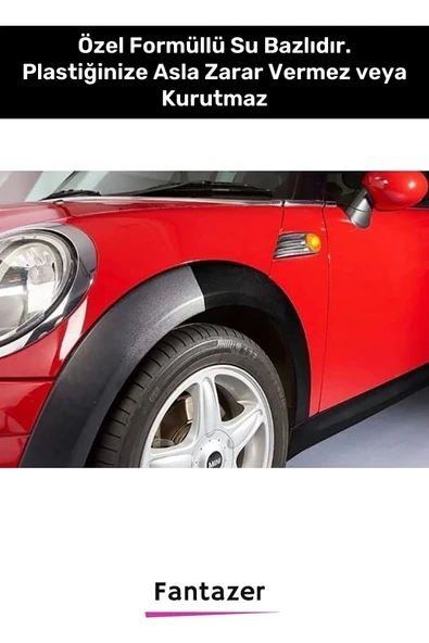 Deluxe Uzun Süre Suya Dayanıklı Eskimiş Kauçuk Yüzey Dış Plastik Aksam Siyah Tampon Boyası 2 Adet - 3