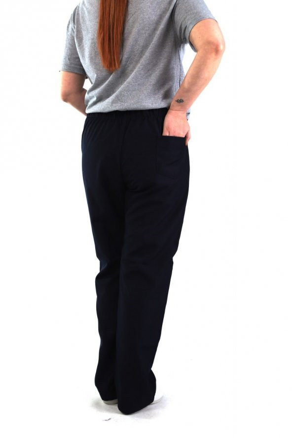 ESER - Alpaka Pantolon - Beli Lastikli - Lacivert - 2