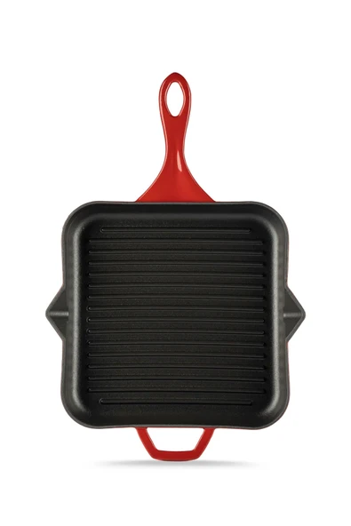 Hosse Hskgtv 2828 Kare Grill Döküm Tava 28X28 cm Yardımcı Kulplu Kırmızı - 3