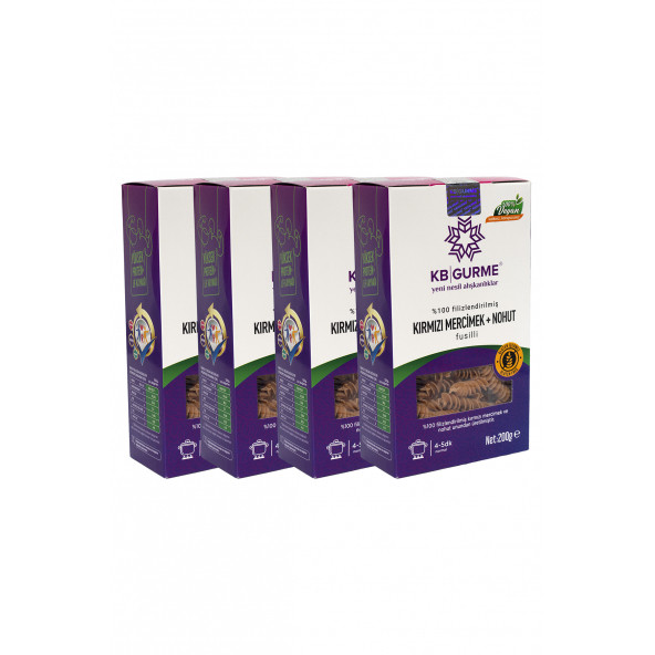 Glutensiz & Vegan Kırmızı Mercimek + Nohut 200gr 4 Adet