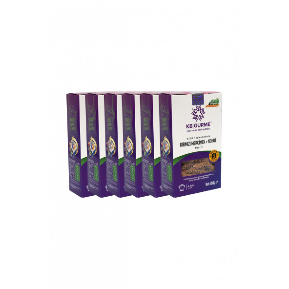 Glutensiz & Vegan Kırmızı Mercimek + Nohut 200gr 6 Adet