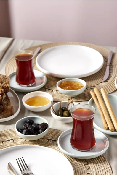 Cordelia Mint Porselen 26 Parça 6 Kişilik Kahvaltı Servis Takımı